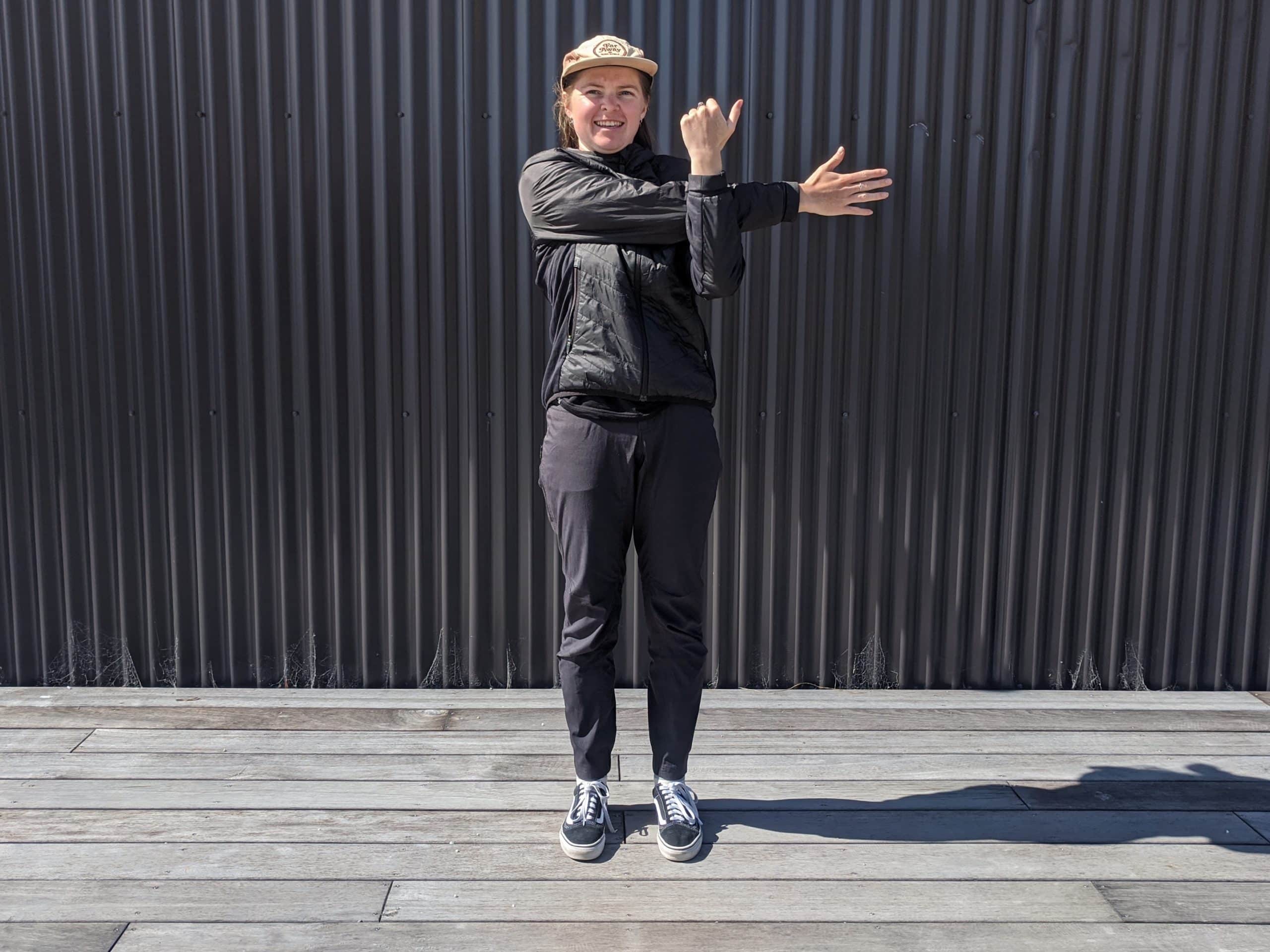 Shoulder stretches for mountain bikers