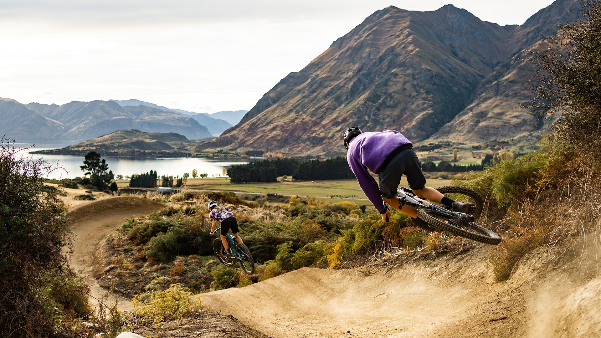 Two MTB Riders at Bike Glendhu, Wanaka NZ